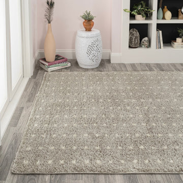 Pele Modern Geometric Dot Shag Area Rug